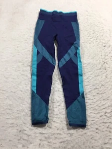 Pink Victoria's Secret Capri Leggings Womens M Blue Light Blue Nylon Cool Comfy - Picture 1 of 10