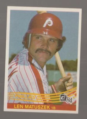 1984 Donruss Len Matuszek Philadelphia Phillies #549 Near Mint or Better - Image 1 of 2