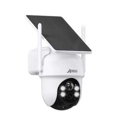 Sistema de cámara de seguridad solar ANRAN 4MP batería inalámbrica WiFi visión nocturna IP66 Foto 1 de 4