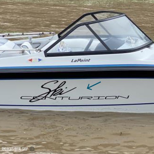 Ski Centurion Boat Yacht Decals 2PC Set Vinyl New 50” OEM Universal Restoration