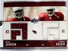 2003 UD DUAL GAME JERSEY BRYANT JOHNSON/ANQUAN BOLDIN FU JERSEY CARDINALS