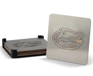 YouTheFan NCAA Boasters 4 Stück Edelstahl Florida Alligatoren Team Untersetzer Set - Bild 1 von 6