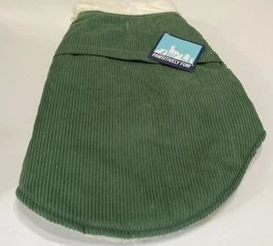 Pawsitively Fun Dog Green Corduroy Sherpa Coat Size Large New - Picture 1 of 5