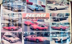 Rare 1984 Automotive Quarterly HEMI Dodge Plymouth Poster NOS - Picture 1 of 5