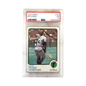 1973 Topps Pete Rose #130 Reds Baseball Card PSA 5 EX - Picture 1 of 2