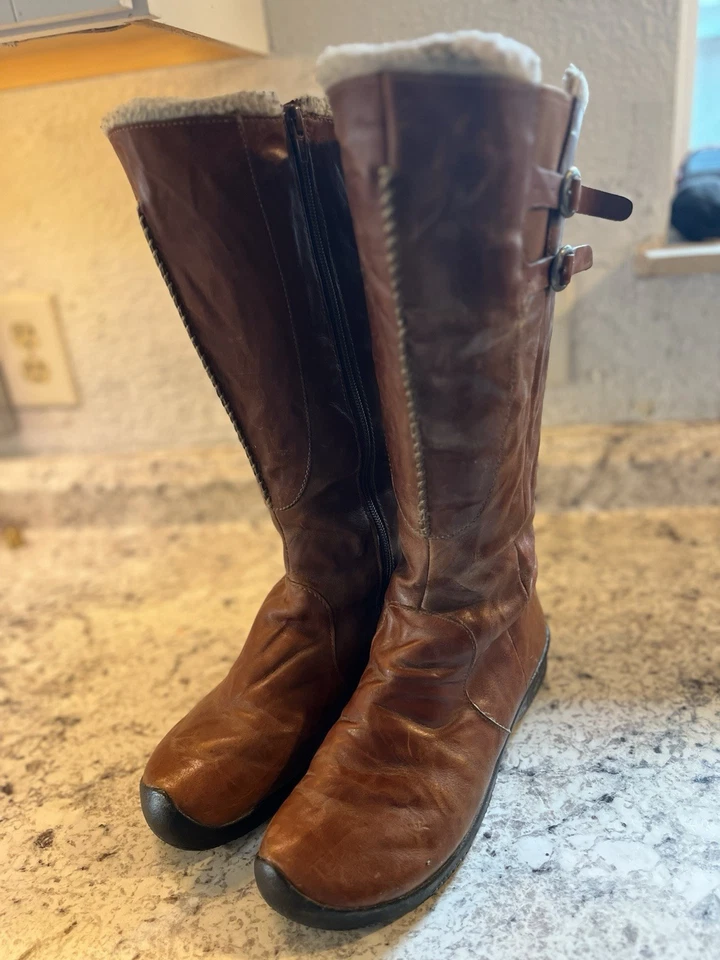 KEEN Women's Brown Leather Riding Boots- Size 9 - Image 1 of 4