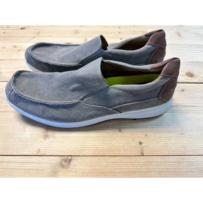 Zapatos Mocasines Florsheim Para Hombres Gris Lona Cuero Comfortech Sin Cordones 14W Foto 1 de 4