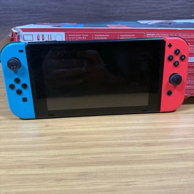 Nintendo Switch 32GB Gray Console with Neon Red and Neon Blue Joy-Con - Image 1 of 4