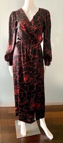 Abito Chanel Boutique in raso stampato astratto taglia 38 US 4 6