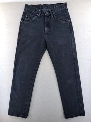 复古牧马人坚固穿牛仔裤男式 30x30 黑色牛仔棉 W28.5 — 第 1/4 张图片