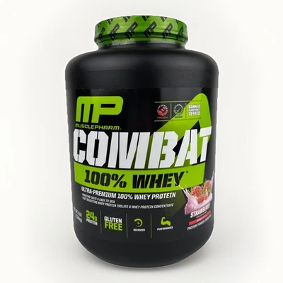 MusclePharm Combat 100% Proteína de Suero en Polvo 5Lb Fresa 70 Porciones EXP 03/2027 Foto 1 de 4