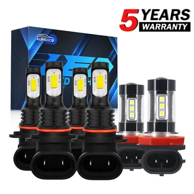 6000K LED Headlight Kit High Low Fog Light Bulbs For Toyota RAV4 2006-2011 2012 - Image 1 of 4
