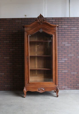 Antiguo armario rococó francés Luis XV ~ vitrina provincial francesa Foto 1 de 4