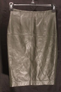 Antonio Melani Luxury Collection Mia Echtlederrock oliv Neu mit Etikett Wert 209 $ - Bild 1 von 9