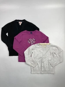 3 Lot Girl's 4/5, 5T Cat & Jack, Cherokee, Baby Gap 2 Sweaters 1 Long Sleeve Top - Picture 1 of 7