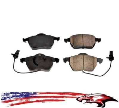 Front Ceramic Brake Pads with Sensor for Audi Saab Seat Volkswagen and Volvo - Image 1 of 4