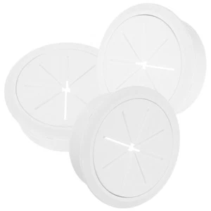 3 pcs Desktop Wire Hole Cover Round Cable Hole Plugs Plastic Cord Hole Covers - Afbeelding 1 van 12