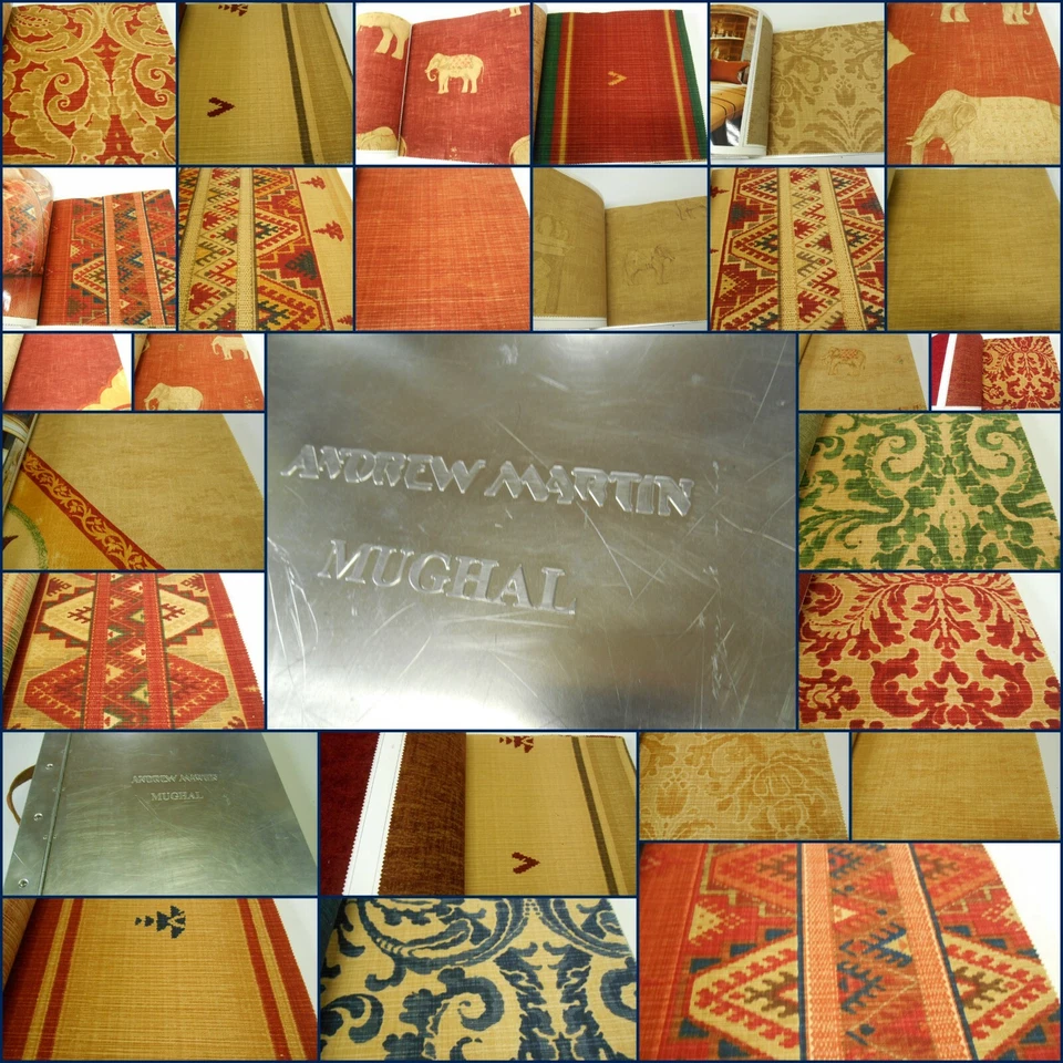 Andrew Martin - LIBROS DE MUESTRA DE TELAS RARAS MOGHAL - 27 muestras - L 17" X W 17"  Foto 1 de 4
