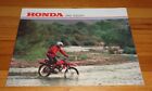 Fiche brochure originale 1981 Honda XR200 vente moto