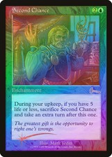Second Chance FOIL Urza's Legacy HEAVILY PLD Blue Rare MAGIC MTG CARD ABUGames
