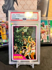 ⭐️ MAGIC JOHNSON 1981 TOPPS ACTION #109 PSA 7 NM RETIRED HOF LAKERS CARD 🔥🔥 - Bild 1 von 2