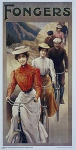 BICYCLE VINTAGE AD POSTER Fongers RARE HOT NEW 3 - Picture 1 of 1