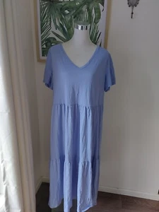 Boho Hippie Dress XXL Bohemian Summer Balloon Sleeve Maxi Lavender Plus Curvy - Imagen 1 de 3