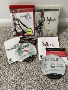 Final Fantasy XIII (13) & Final Fantasy XIII-2 With Manual PS3 - CIB Very Good - Picture 1 of 5