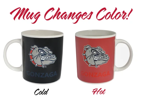 Color Changing! Gonzaga University Bulldogs Heat Sensitive Coffee Mug Cover