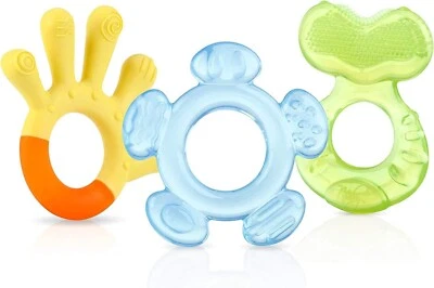 Nuby 3 Step Soothing Teether 3 Piece Set Assorted Color ~BRAND NEW~ - Image 1 of 2