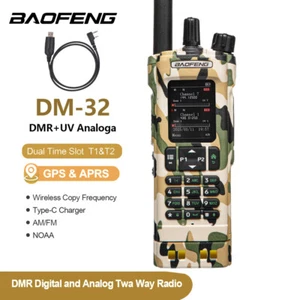 BAOFENG DM-32UV DMR Walkie Talkie Digital Simulation GPS/APRS Air Band FM Radio - Photo 1/9