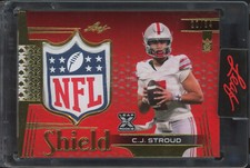 2023 Leaf Shield #S21 C.J. Stroud 20/54 NFL Shield Logo Patch RC Rookie