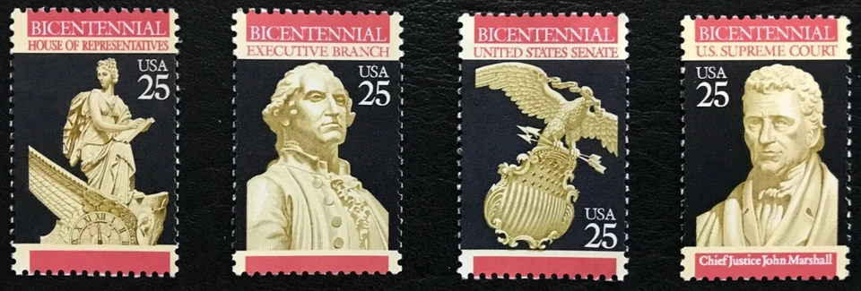 1989 Scott #2412-15 - 25¢ - CONSTITUTION BICENTENNIAL - Set of 4 Singles - MNH - Image 1 of 1