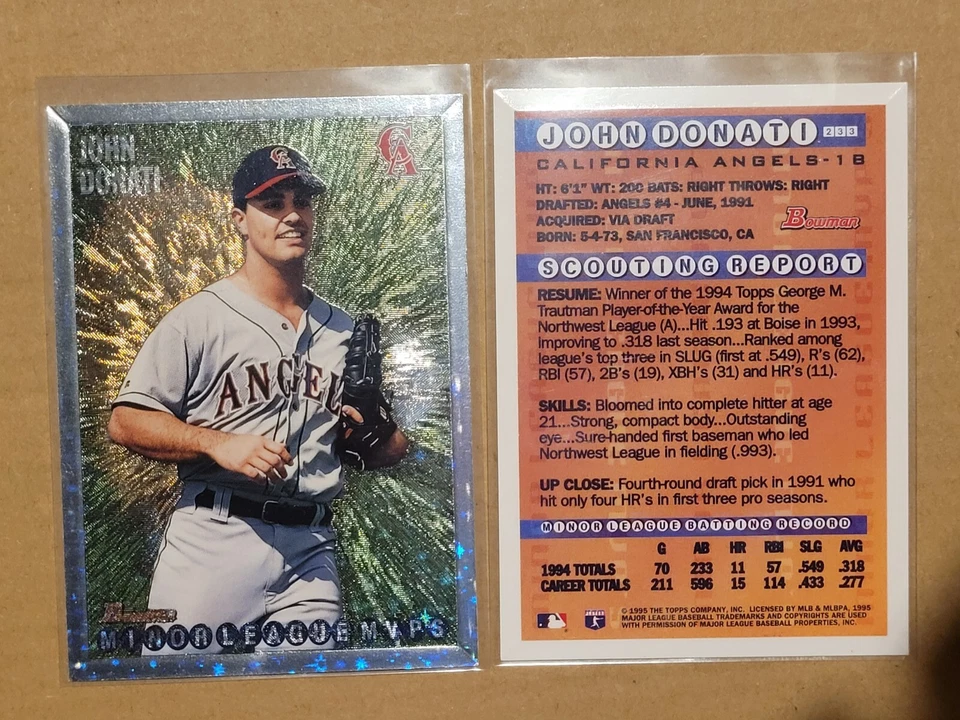 1995 Bowman Minor League MVPs John Donati - Image 1 of 1
