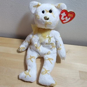 TY Beanie Baby - 2004 SIGNATURE BEAR (8.5 inch) - MWMT's Stuffed Animal Toy - Picture 1 of 1