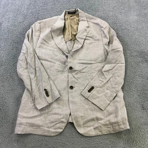 Banana Republic Blazer Mens 46 Sport Coat Linen Houndstooth Tailored Slim Fit - Picture 1 of 13