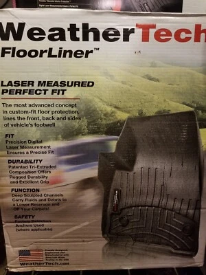 WeatherTech 442161 Front Row Floormats 2010-2012 Dodge Ram 2500/3500 Black NIB  - Image 1 of 2