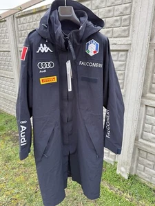 🇮🇹 Kappa Official Rain/Wind Ski Long Jacket FISI Italia 🇮🇹 Ski Team Size M - Picture 1 of 9
