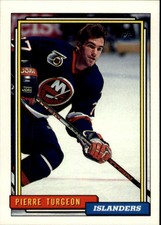 1992-93 Topps Islanders Hockey Card #289 Pierre Turgeon