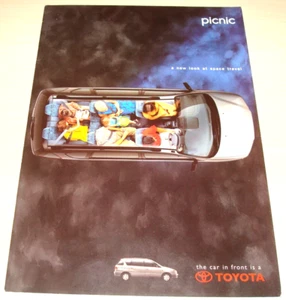 TOYOTA PICNIC GS & GLS UK SALES BROCHURE OCTOBER 1999 NEW, OLD STOCK - Picture 1 of 7