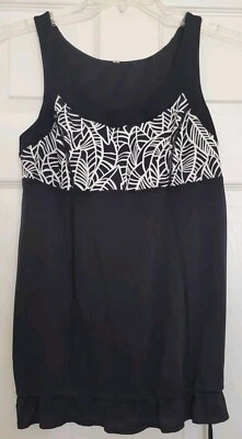 Regata Lululemon preta com marfim alternada cintura coleta tamanho 8 - Imagem 1 de 4