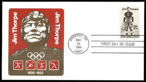 1984 Jim Thorpe FDC Great Olympic Athlete Panda Cachet - Picture 1 of 4