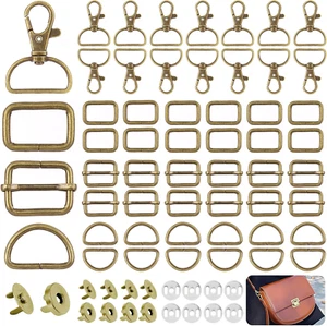 100Pcs Purse Hardware Buckles Bag Making Assortment Kit Includes Swivel D Ring H - Picture 1 of 7