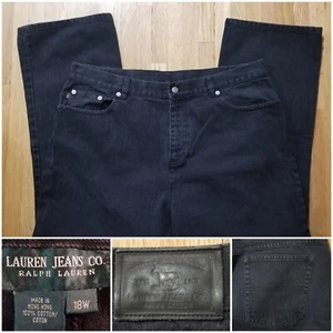 Ralph Lauren - Lauren Jeans Womens 18W Charcoal Denim Straight Leg Cotton - Picture 1 of 11