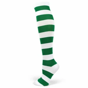 Women's Halloween costume White/Green Knee High Socks PM018 - Picture 1 of 1