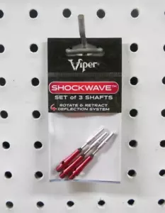 Juego de 3 ejes de dardos giratorios/retráctiles rojos Viper Shock Wave con juntas tóricas - Imagen 1 de 4