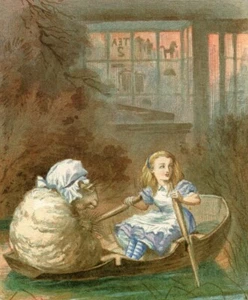 Die Nadeln verwandelten sich in Ruder aus Alices Abenteuer im Wunderland -- POSTKARTE - Bild 1 von 2