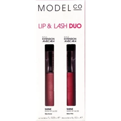 ModelCo Lip & Lash Duo - Shine Ultra Lip Gloss & Black Extension Mascara - Image 1 of 2
