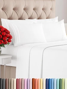 King 6 Piece Sheet Set - Comfy, Breathable & Cooling - Hotel Luxury Bedding for - Picture 1 of 12