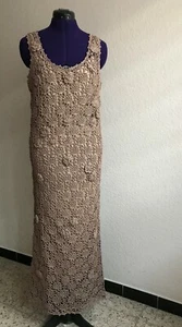 Zara Häkelkleid mit Unterkleid beige Gr. M neu mit Etikett - Bild 1 von 4